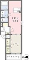 近鉄名古屋線/黄金駅 徒歩5分 3階 1年未満 1LDKの間取り