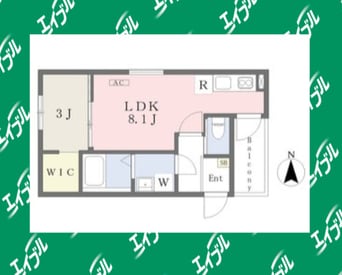 間取図 ＭＯＶＥ中村公園ＳＯＵＴＨ