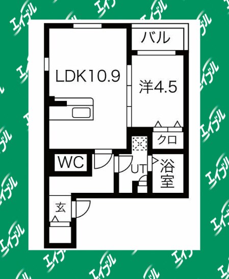 間取り図 名古屋市営地下鉄鶴舞線/庄内通駅 徒歩1分 3階 築2年