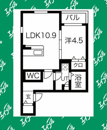 間取図 名古屋市営地下鉄鶴舞線/庄内通駅 徒歩1分 3階 築2年