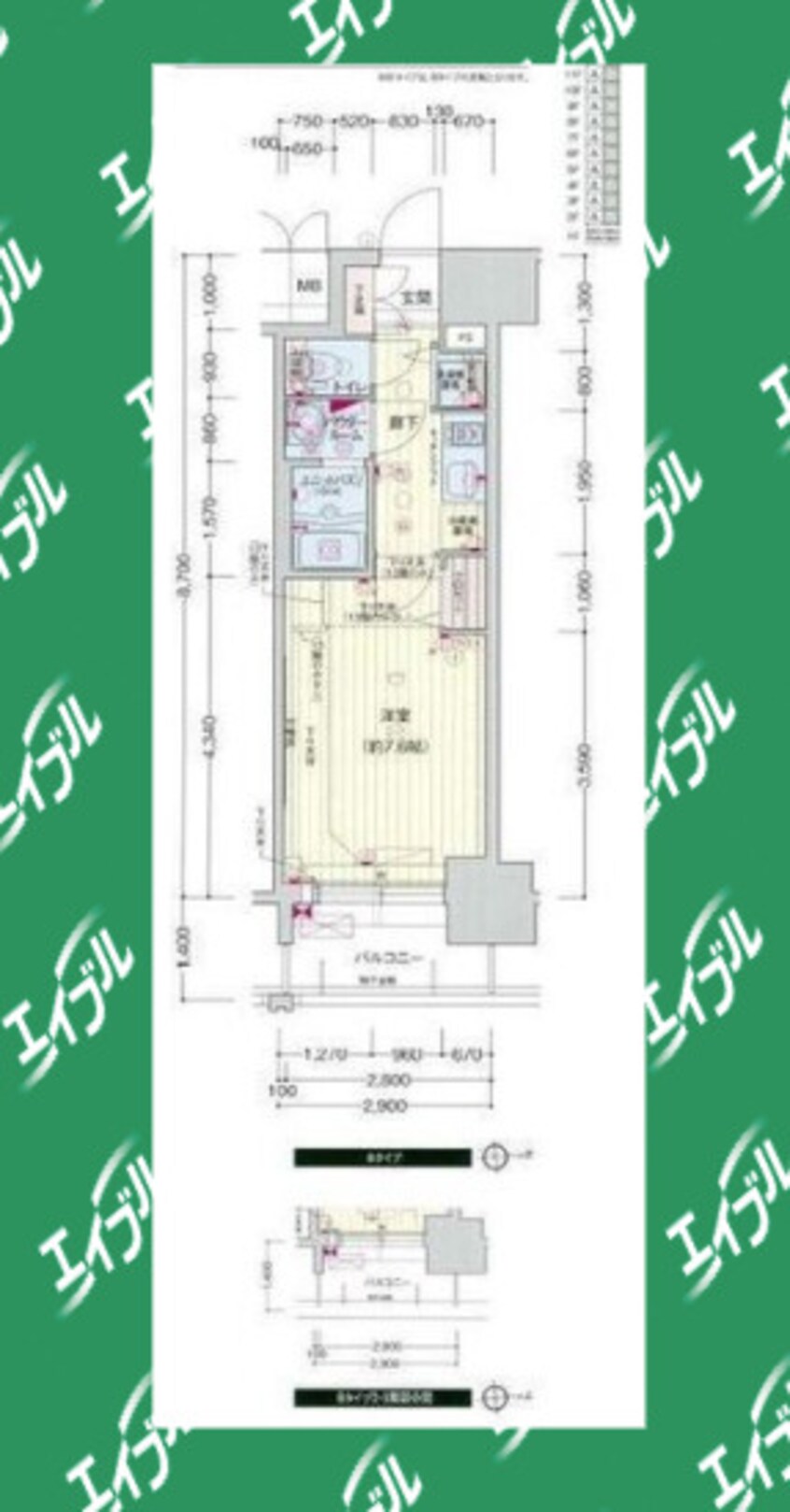 間取図 プレサンス東別院駅前