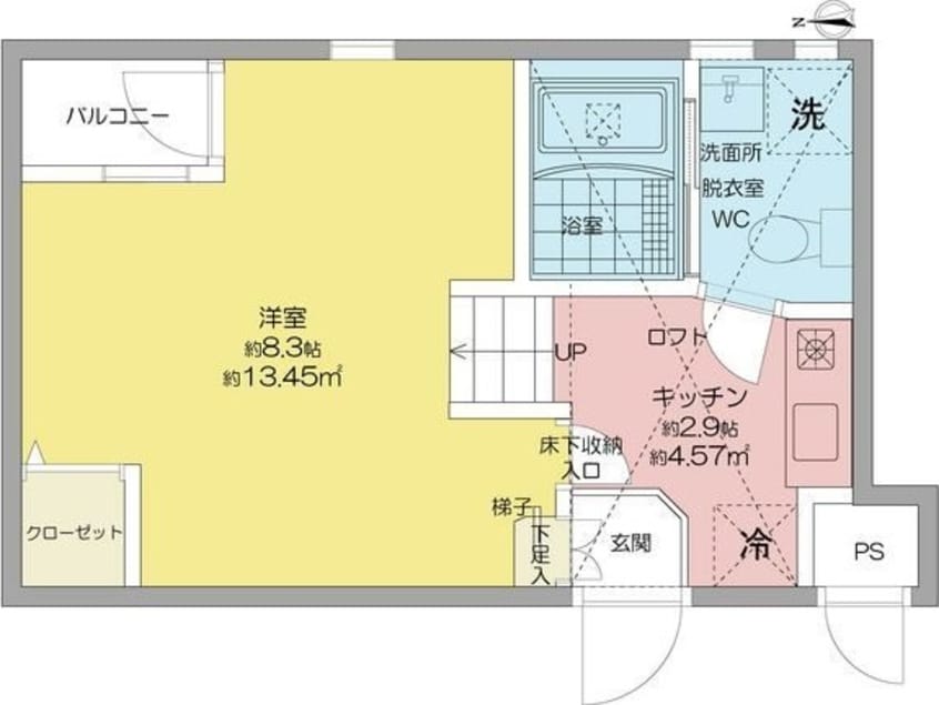 間取図 名古屋市営地下鉄鶴舞線/鶴舞駅 徒歩6分 1階 築18年