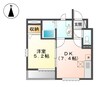 名鉄犬山線/下小田井駅 徒歩14分 1階 築11年 1DKの間取り