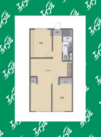間取り図 名古屋市営地下鉄名港線/六番町駅 徒歩17分 4階 築46年