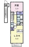 名古屋市営地下鉄鶴舞線/庄内通駅 徒歩12分 2階 築19年 1LDKの間取り