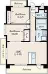 名古屋市営地下鉄名港線/六番町駅 徒歩2分 8階 築20年 2LDKの間取り