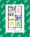 クレディア21 2LDKの間取り