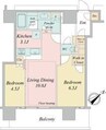 名古屋市営地下鉄東山線/名古屋駅 徒歩13分 10階 築浅 2LDKの間取り