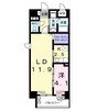 ラフレシール　トレス 1LDKの間取り