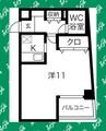 リアライズ東別院 1Kの間取り