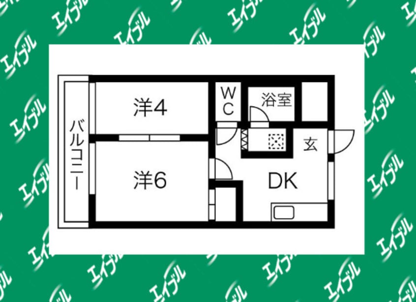 間取図 名古屋市営地下鉄鶴舞線/川名駅 徒歩5分 5階 築52年
