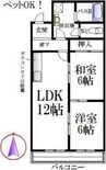 名古屋市営地下鉄名港線/六番町駅 徒歩15分 2階 築35年 2LDKの間取り