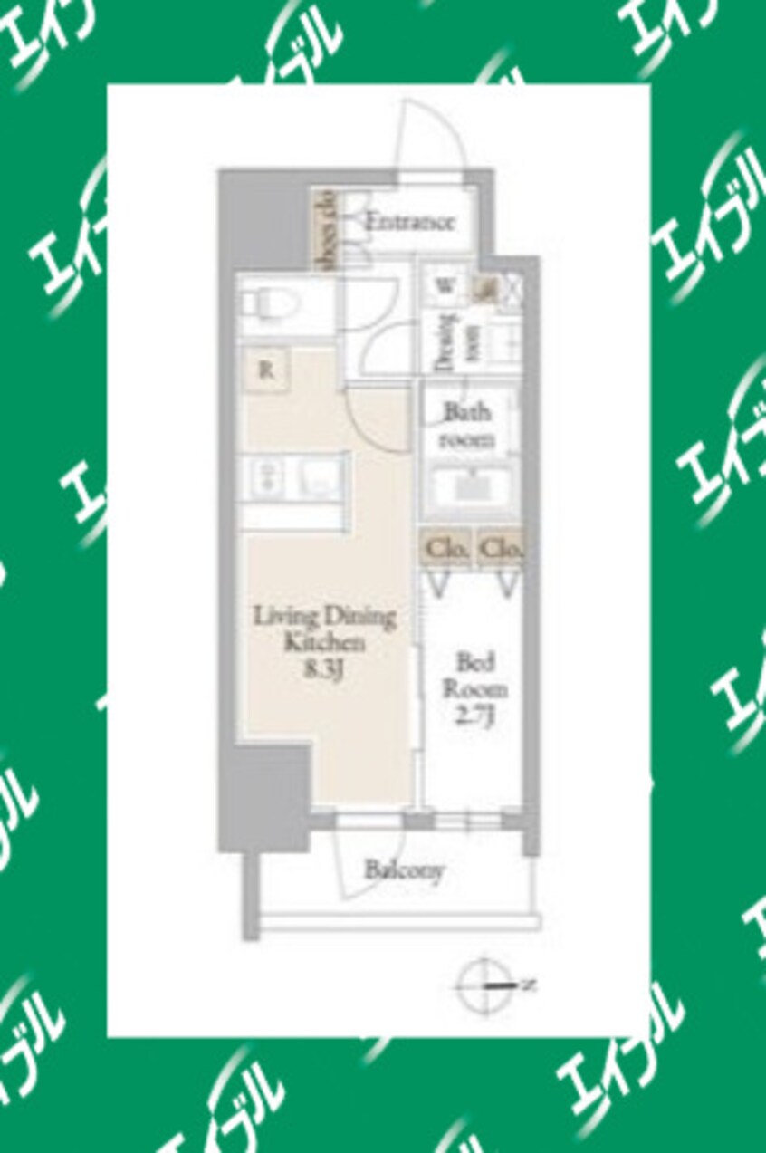 間取図 ルネフラッツ庄内通駅前
