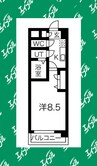 関西本線（東海）/八田駅 徒歩1分 3階 築18年 1Kの間取り