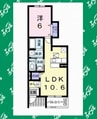 アイフリ－デ 1LDKの間取り