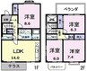 ハイツ極楽 4LDKの間取り