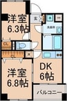 名古屋市営地下鉄名城線/金山駅 徒歩4分 6階 築19年 2DKの間取り
