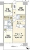 名古屋市営地下鉄東山線/新栄町駅 徒歩4分 17階 築4年 3LDKの間取り