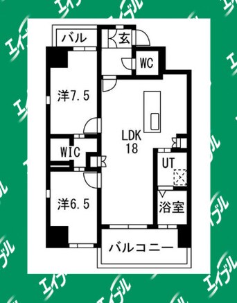 間取図 名古屋市営地下鉄鶴舞線/浅間町駅 徒歩6分 9階 築11年