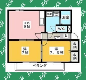 間取図 名鉄名古屋本線/新清洲駅 徒歩7分 1階 築26年