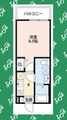 Machis-coco甲子園 1Kの間取り