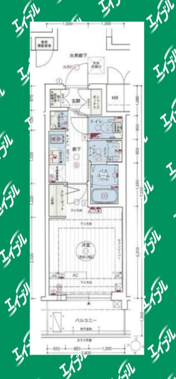 間取り図 エステムコート名古屋新栄Ⅱアリーナ