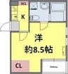 ノヴェル吹上 1Kの間取り