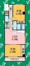 KSプラネット 2LDKの間取り