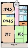 名古屋市営地下鉄名港線/六番町駅 徒歩13分 9階 築35年 3DKの間取り
