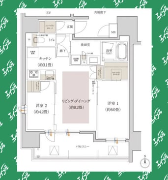 間取図 ローレルアイ名古屋大須