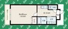 YOSHIX代官町 1Kの間取り
