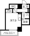 名古屋市営地下鉄名城線/上前津駅 徒歩7分 7階 築5年 1Rの間取り