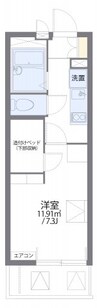 レオパレス南一番 1Kの間取り
