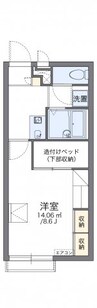 レオパレスヴェルコメン清洲 1Kの間取り