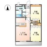エクセルハイム・Ｎ 2LDKの間取り