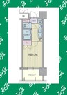 パルティール城西 1Kの間取り