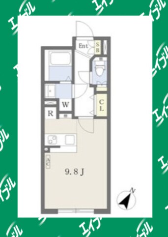 間取図 ＷＥＬＬ　ＣＯＵＲＴ　ＮＡＫＡＭＵＲＡＫＯＵＥＮ