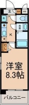 名鉄名古屋本線/金山駅 徒歩5分 4階 築26年 1Kの間取り