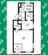 レインボーカーサ内田橋 1DKの間取り