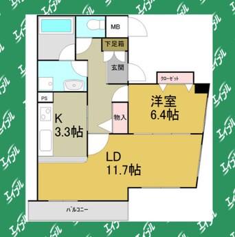 間取図 ラッフル千代田