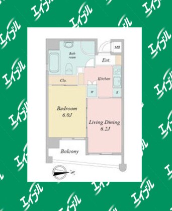 間取図 レインボーピア八熊