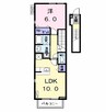 カーサフィオーレ 1LDKの間取り