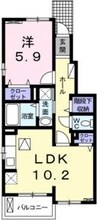 東海道本線/清洲駅 徒歩8分 1階 築11年 1LDKの間取り