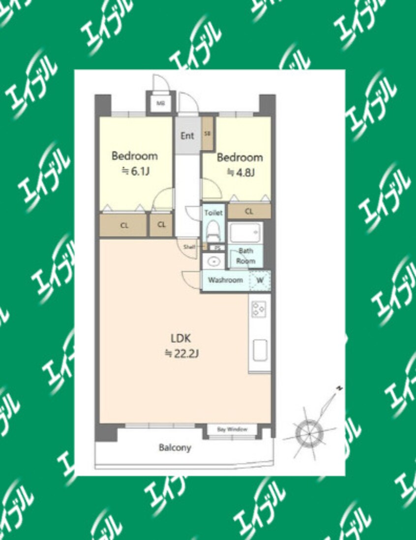 間取図 サンハウス八田