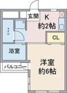 名古屋市営地下鉄桜通線/瑞穂区役所駅 徒歩4分 2階 築32年 1Kの間取り