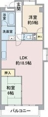 名古屋市営地下鉄鶴舞線/庄内緑地公園駅 徒歩8分 2階 築37年 2LDKの間取り