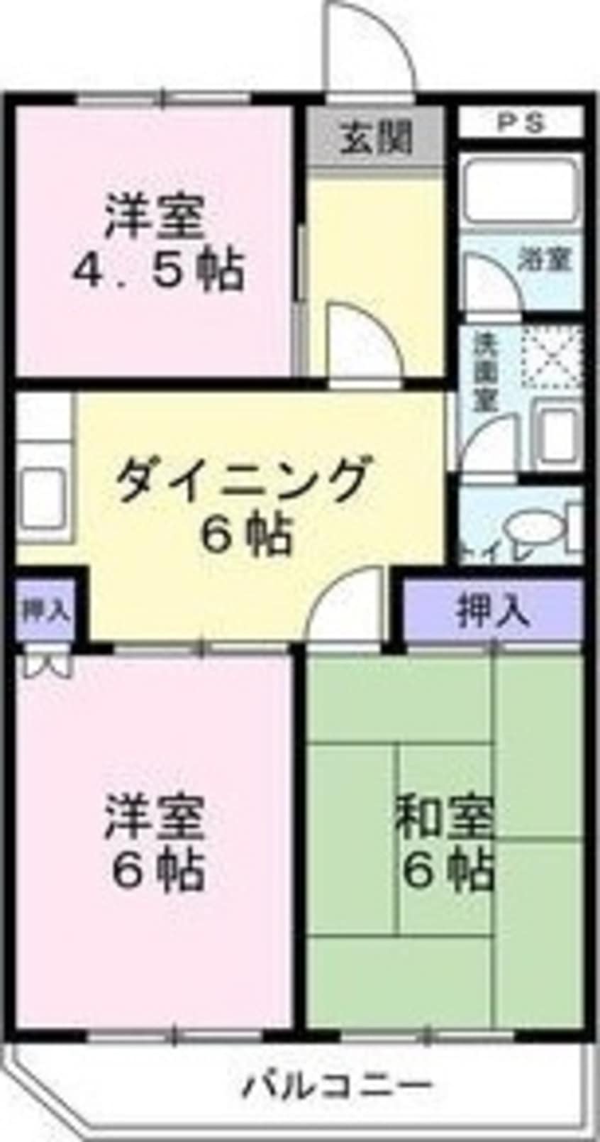 間取図 ハニーハイツ