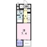メゾン　ド　アミティエ 1Kの間取り