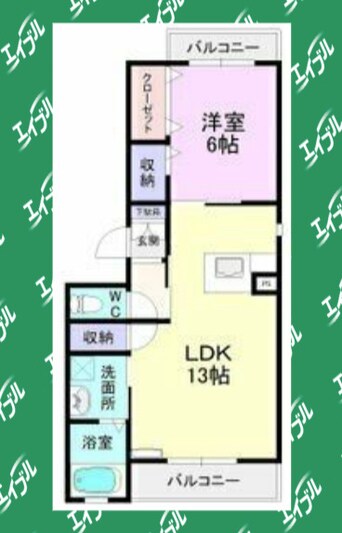 間取図 名古屋市営地下鉄名港線/日比野駅 徒歩5分 2階 築17年
