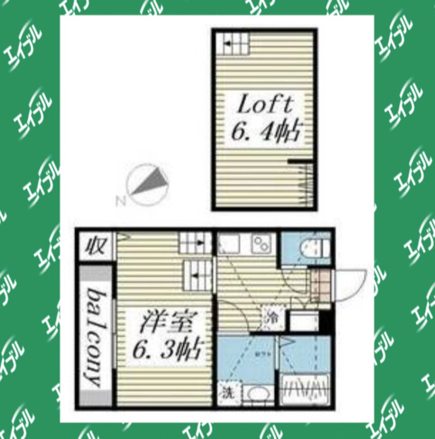 間取図 名古屋市営地下鉄名城線/熱田神宮伝馬町駅 徒歩9分 1階 築9年